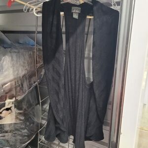 Dots black vest cardigan